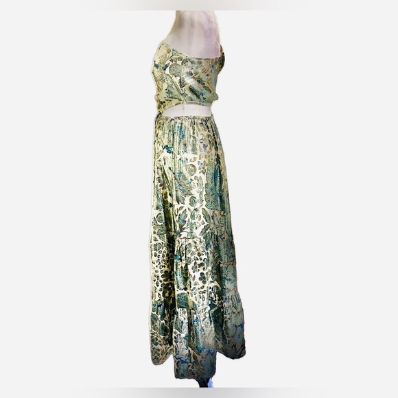 J.Crew Collection One-Shoulder Metallic Silk Maxi Dress – Size 4 - Picture 4 of 10